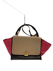 トラペーズ/2way/バッグ/レザー/BLK