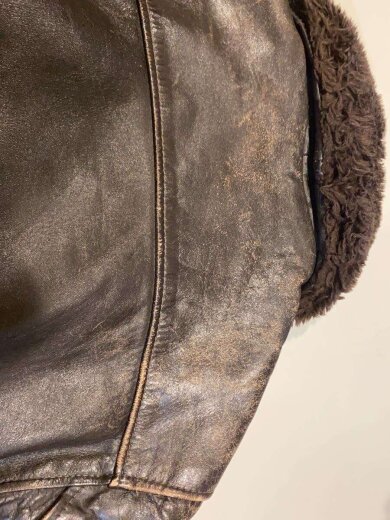 画像：その他ブランドVintage/70s/G-1/レザーフライトジャケット/民間/TALONジップ/SIZE:46/ブラウン9