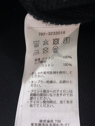 商品画像：スウェット/M/コットン/BLK/792-3232018 4