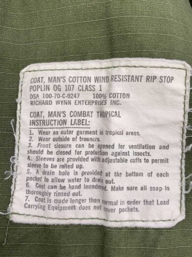 商品画像：Vintage/70s/ジャングルファティーグジャケット/5th/リップストップ/SIZE:XS-R// 5