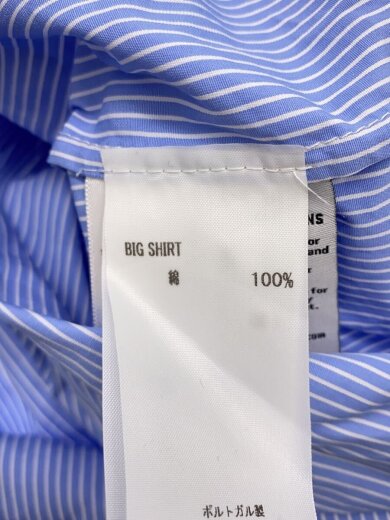 商品画像：長袖シャツ/S/コットン/BLU/ストライプ 5