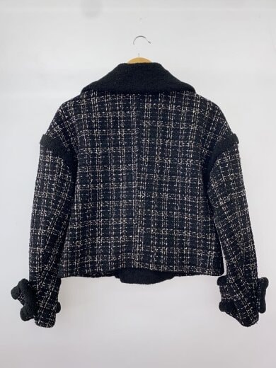 商品画像：ツイードボアジャケット/FREE/ブラック/1122601043// 2