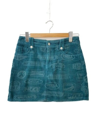 商品画像：MOTOR CITY FEVER柄 ローライズミニスカート/S/コットン/GRN/01243AK03 1