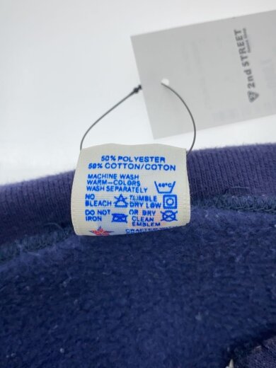 商品画像：Vintage/80s～90s/USA製/襟付きハーフジップスウェット/SIZE:S/コットン/ネイビー 4