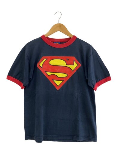 商品画像：Vintage/90s/Superman/スーパーマン/USA製/リンガーTシャツ/SIZE:M/ネイビー/DC 1