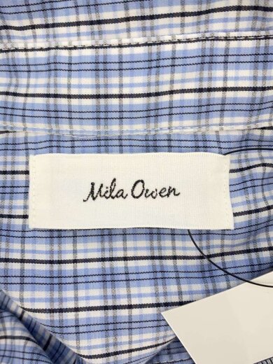 商品画像：リボン付きストライプオーバーシャツ/one/ポリエステル/BLU/チェック/09WFB252118 3