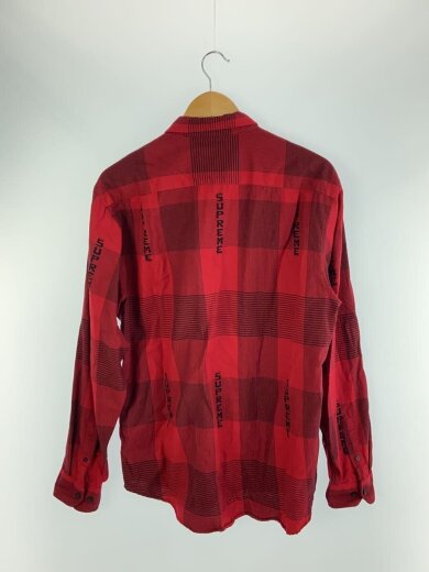 商品画像：Logo Plaid Shirt//長袖シャツ/L/コットン/RED/総柄 2