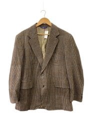 テーラードジャケット/SIZE:42/ウール/ブラウン/茶/千鳥格子