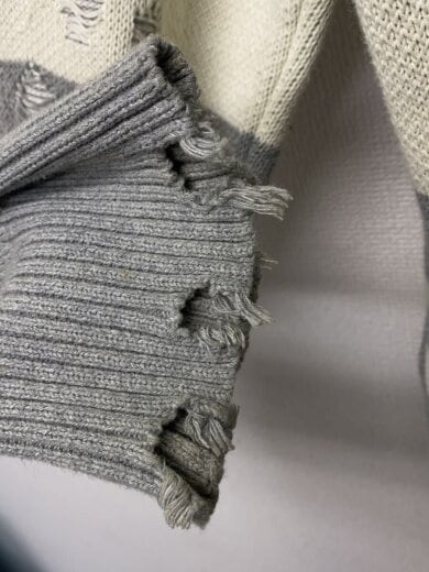 商品画像：カーディガン(厚手)/FREE/コットン/GRY/総柄/23A-KNL385-WL 8