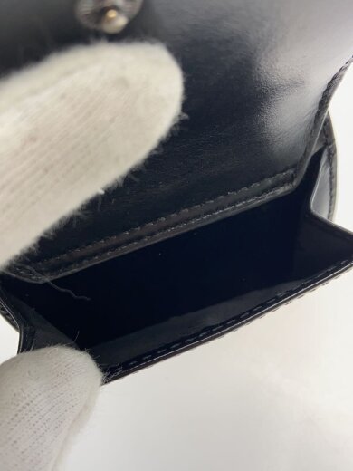 商品画像：3つ折り財布/エナメル/BLK/メンズ/X09887 5