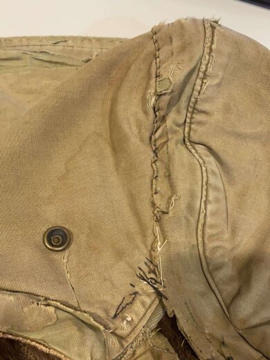 商品画像：Vintage/40s/M-41/オーバーコート/アルパカライナー/コの字ジップ/カーキ// 9