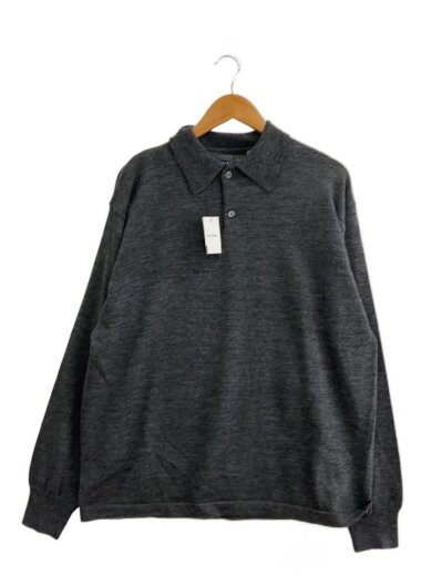 商品画像：OLD GAP/90s/ニットポロ・セーター(薄手)/SIZE:L/ウール/グレー/無地// 1