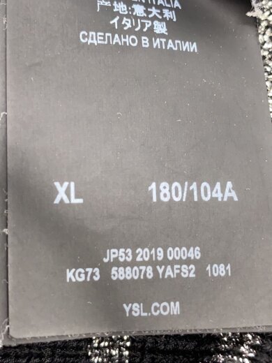 商品画像：ラメショルダーボタン/ニット・セーター(厚手)/XL/コットン/BLK/ボーダー/588078// 4
