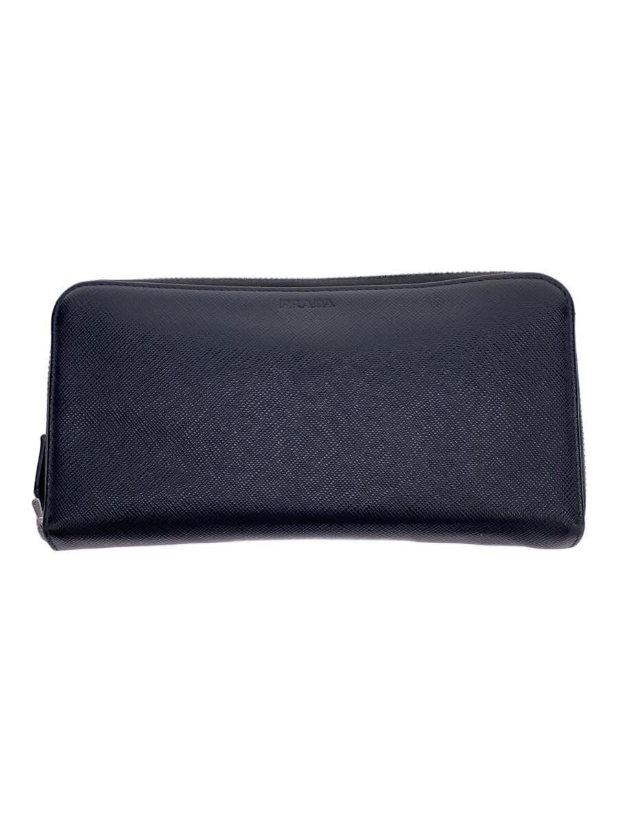 PRADA / 長サイフ/牛革/BLK/メンズ