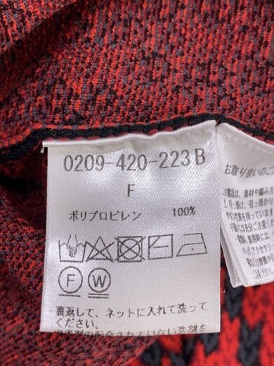 商品画像：雪柄ジャガードニット/FREE/ポリプロピレン/RED/総柄/0209-420-223 4