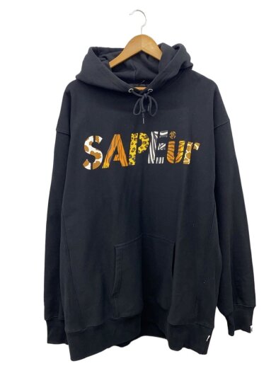 商品画像：パーカー/XXL/コットン/BLK/サファリロゴ 1