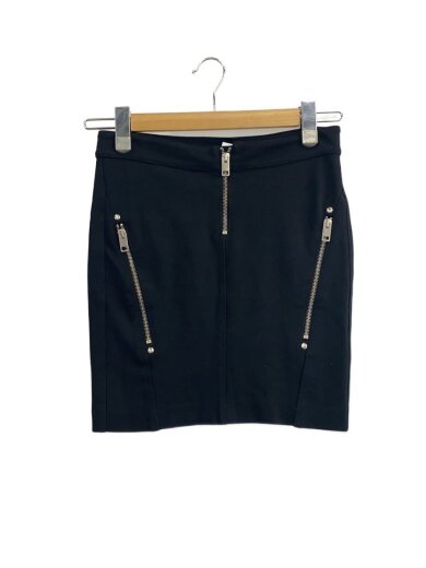 商品画像：10s/ジップラインスカート/26/ポリエステル/BLK/無地 1