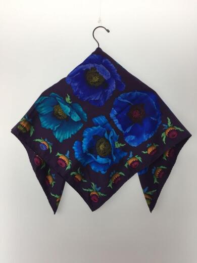 画像：GUCCIスカーフ/シルク/パープル/花柄2