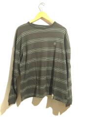 長袖Tシャツ/M/コットン/GRY/ボーダー/231FPNH-CSM07