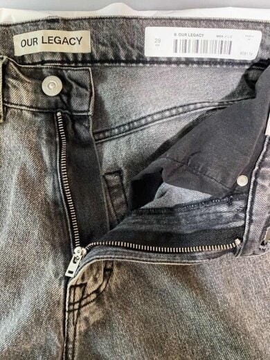 画像：OUR LEGACY22AW/EXTENDED THIRD CUT BLACK AND GREY/ストレートパンツ/M2205TB//3