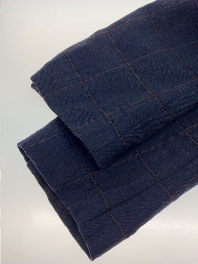 商品画像：テーラードジャケット/M/ウール/ネイビー/チェック/m7-4093// 5