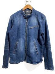 xThe Rolling Stones/シングルライダースジャケット/M/デニム/IDG