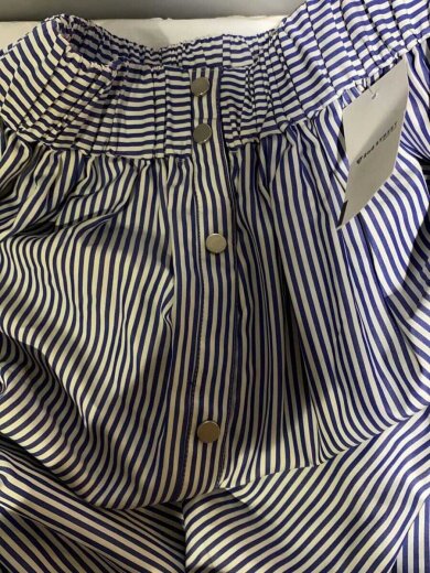 商品画像：フロントボタン/ロングスカート/38/コットン/ブルー/ストライプ/2710500144// 5