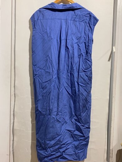 商品画像：FRENCH SLEEVE OPEN-FRONTノースリーブワンピース/0/コットン/BLU/l2101-dr003// 2