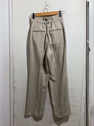 商品画像：ネオリネンワイドストレートパンツ/2/ポリエステル/GRN/142240007 2