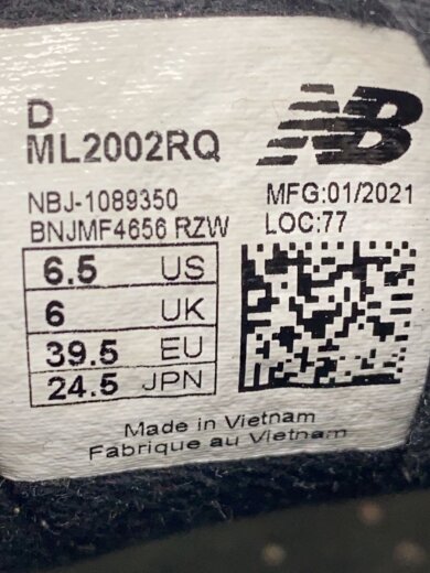 画像：NEW BALANCE使用感有/ローカットスニーカー/24.5cm/WHT/ML2002RQ5