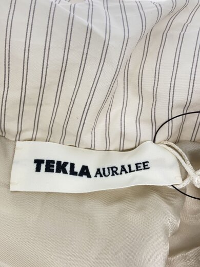 画像：AURALEE × TEKLASTRIPE DOWN JACKETダウンジャケット/3/コットン/WHT/ストライプ/A24AB02AT3