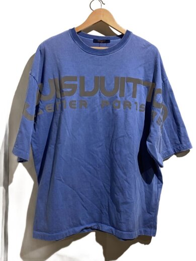 18ss/Reflective Logo S/S Tee/ウォッシュ加工/Tシャツ/M/コットン/BLU