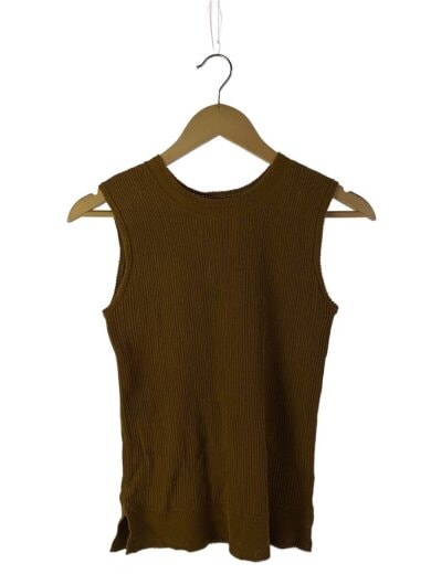 商品画像：ニットベスト(薄手)/2/コットン/CML/無地/7048074 1