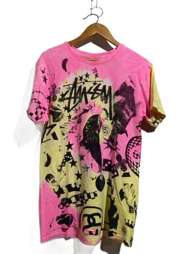 商品画像：タイダイプリントTシャツ/M/コットン/PNK 1