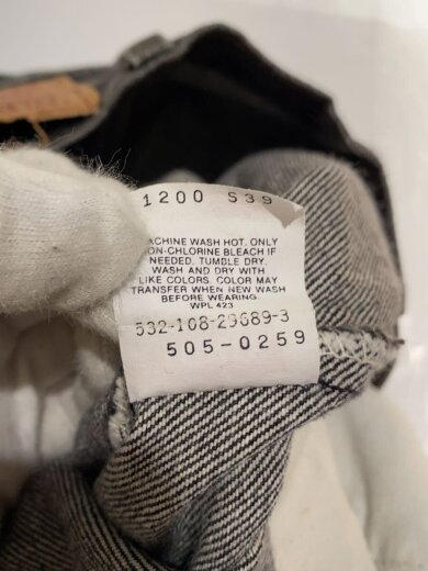 商品画像：80s/先染め/ボトム/31/デニム/BLK/無地/505 6