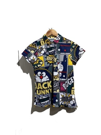 商品画像：xドラエモン/ポロシャツ/2/ポリエステル/マルチカラー/総柄/263-1260846 1