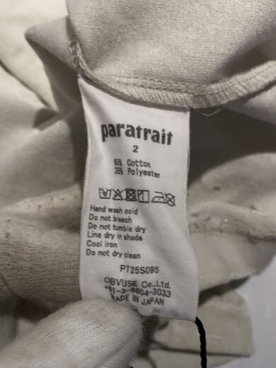 画像：paratraitPARADESTROY T SHIRTS/Tシャツ/2/コットン/GRY/PT25S0954