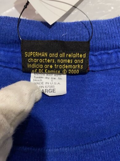 商品画像：スーパーマン/warner bros/アメリカ製/2000年//Tシャツ/L/コットン/BLU 4