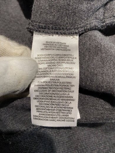 商品画像：ハーフジップ/トップス/L/コットン/GRY 4