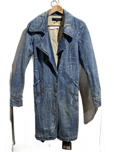 商品画像：ブリーチ加工/アーキュエイトステッチ/40/コットン/IDG 1