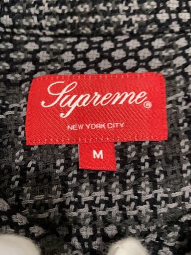 商品画像：23ss/Basket Weave Plaid Shirt/長袖シャツ/M/コットン/GRY 3