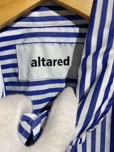 商品画像：長袖シャツ/2/コットン/BLU/ストライプ/22-11201 3