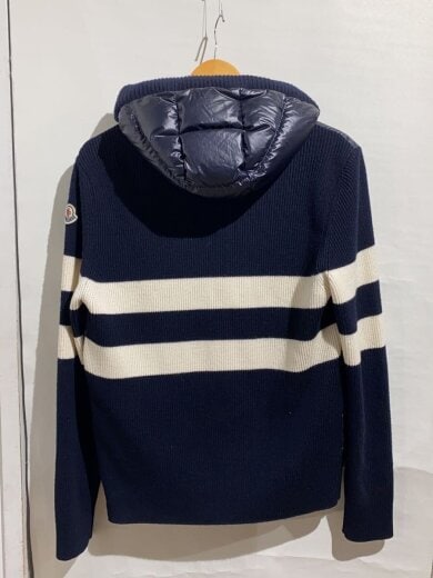 商品画像：23AW/CARDIGAN TRICOT/ダウンジャケット/M/ポリエステル/NVY/袖汚れ有 2