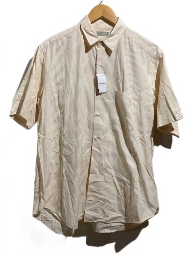 商品画像：ad1991/田中オム/半袖シャツ/--/コットン/YLW/ストライプ 1