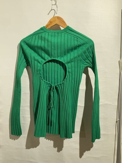 商品画像：ニット・セーター(薄手)/--/ポリエステル/GRN/無地/8713-183-0026 2