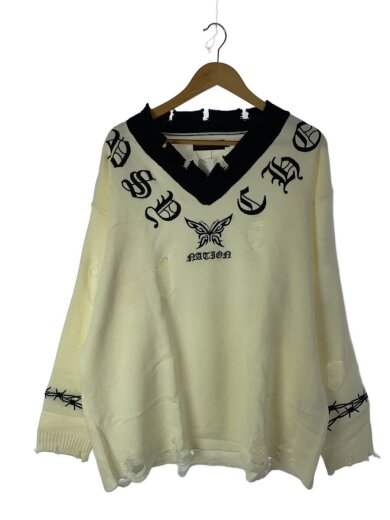 商品画像：psycho nation/ニット・セーター(厚手)/LL/ウール/BEG 1