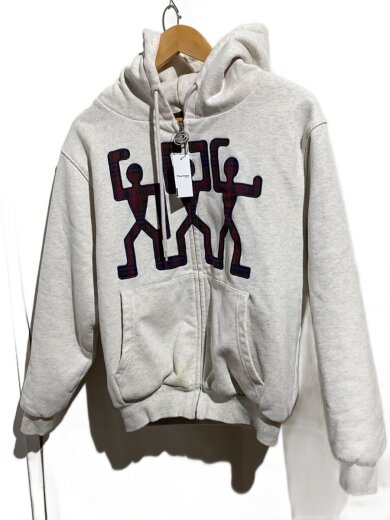 商品画像：ジップパーカー/S/コットン/GRY/シミ有// 1