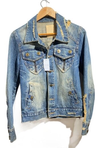 商品画像：ダメージ加工/ポケットジップ/Gジャン/--/コットン/IDG 1