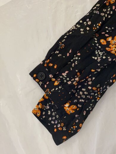 商品画像：長袖ブラウス/XS/ポリエステル/BLK/花柄 5