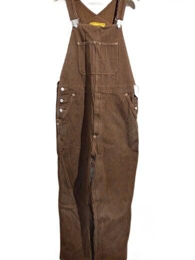 商品画像：オーバーオール/L/コットン/BRW/ストライプ/PC9-A0136-0001// 1